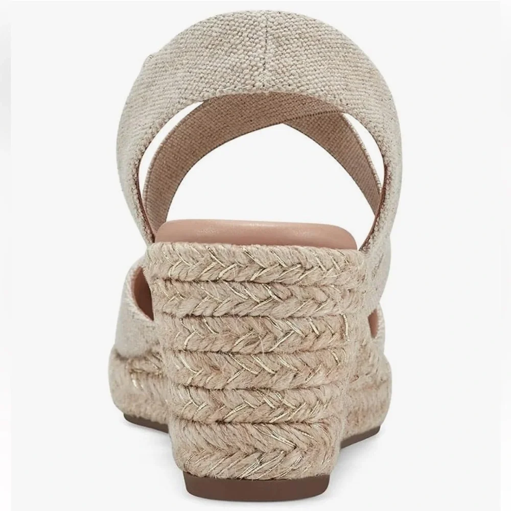 Worn Once Easy Spirit Women's Meza Espadrille Wedge Sanda - Picture 6 of 10